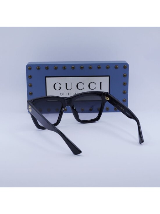 Gucci GG1714S 001 Square Sunglasses - Black / Grey main image 4